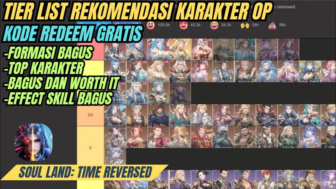 Tier List Rekomendasi Karakter OP Dan Kode Redeem Gratis - Soul Land: Time Reversed 