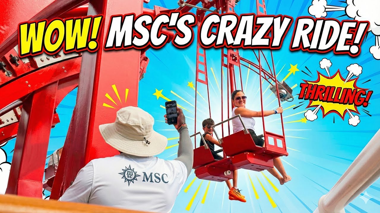 WE WENT ON THE FIRST EVER SWING AT SEA ON MSC CRUISE!!!  🤯