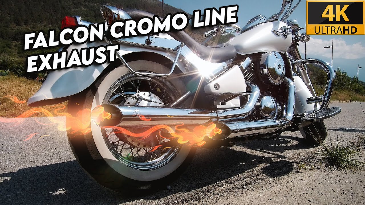 Kawasaki VN800 Classic - FALCON CROMO LINE exhaust 🏍️[ test sound ]🔊