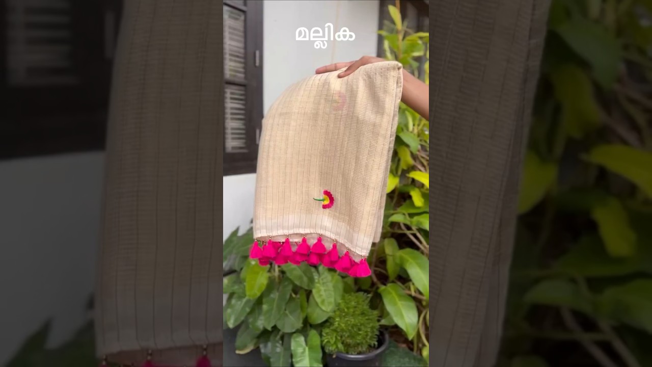 Mul cotton saree | onam special #trending #saree #kerala #mulcotton