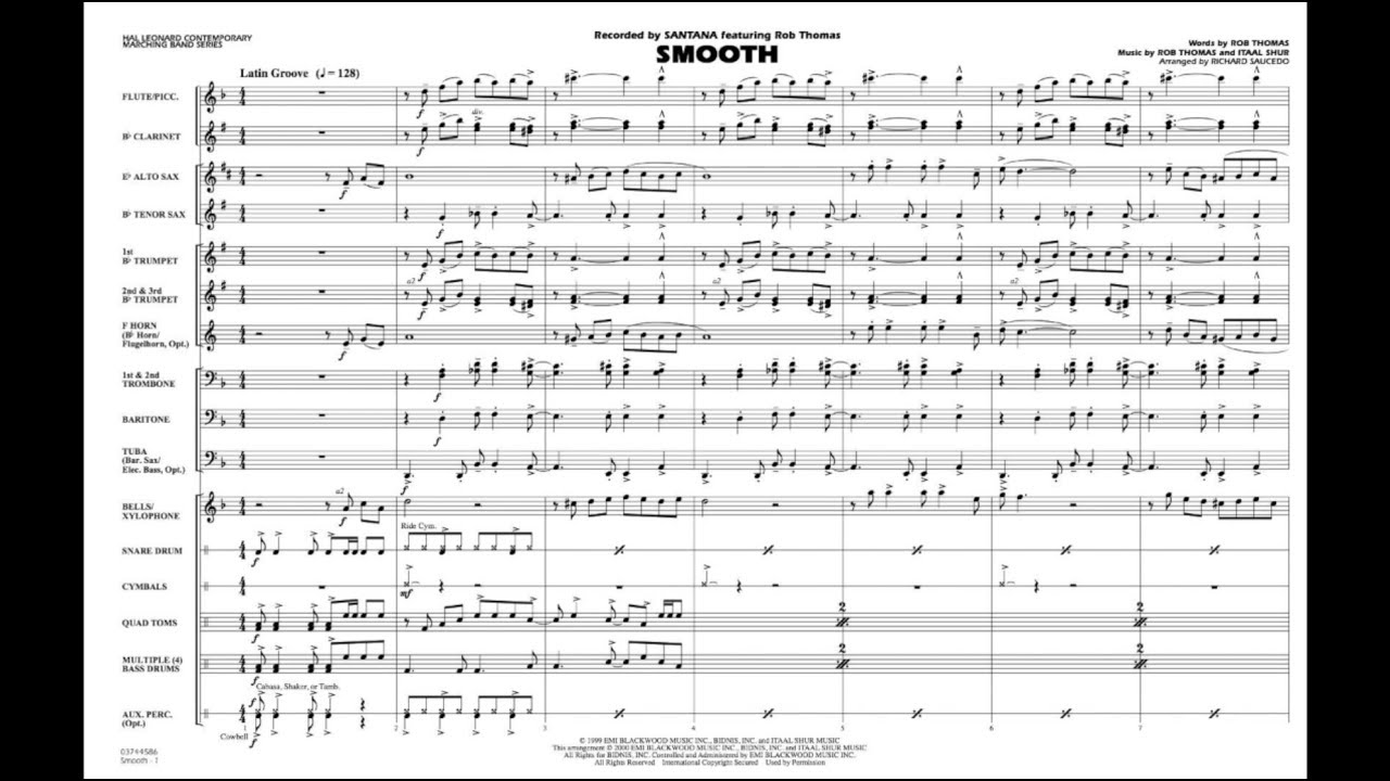 Smooth arranged by Richard L. Saucedo