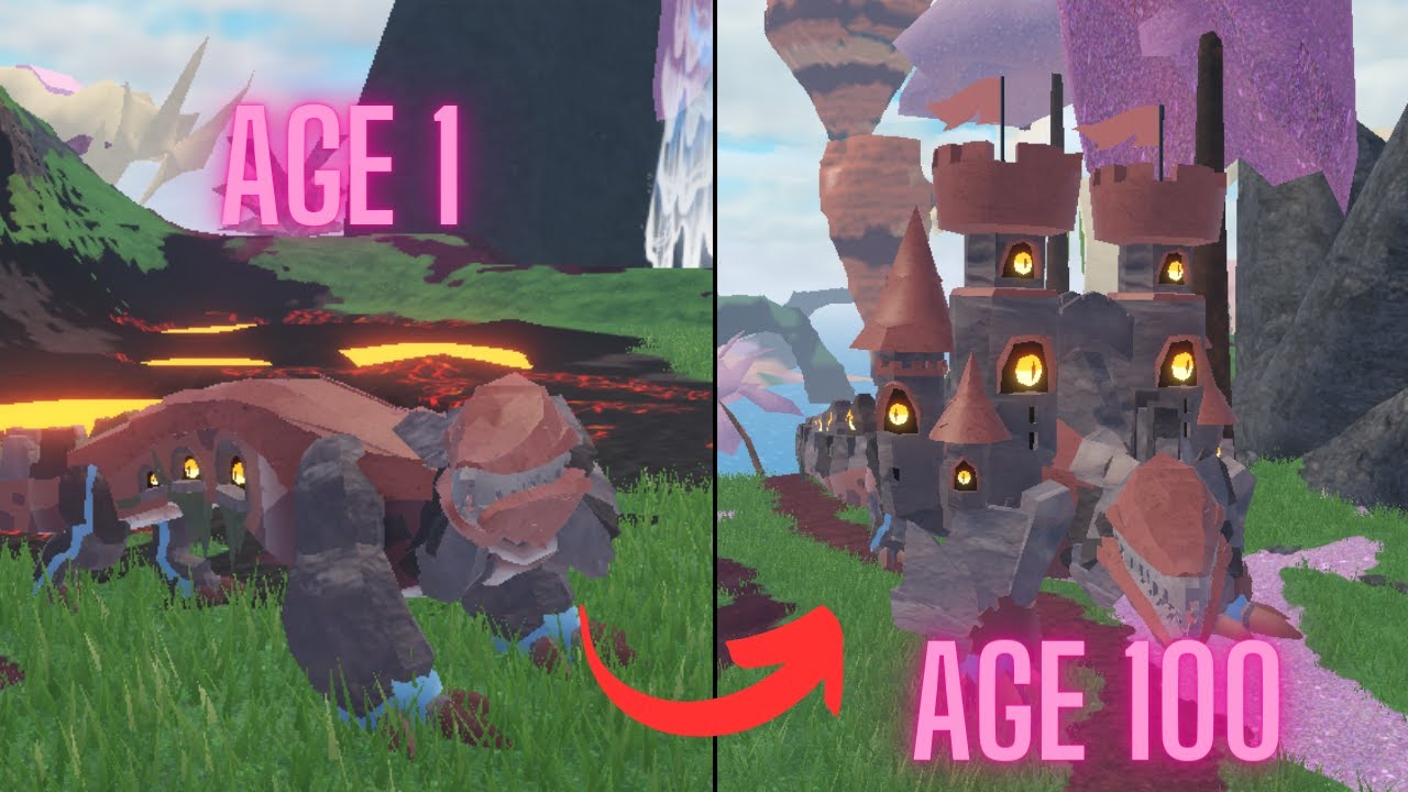 Growing from AGE 1 to AGE 100 as a CASTLE CROCODILE in Creatures of Sonaria