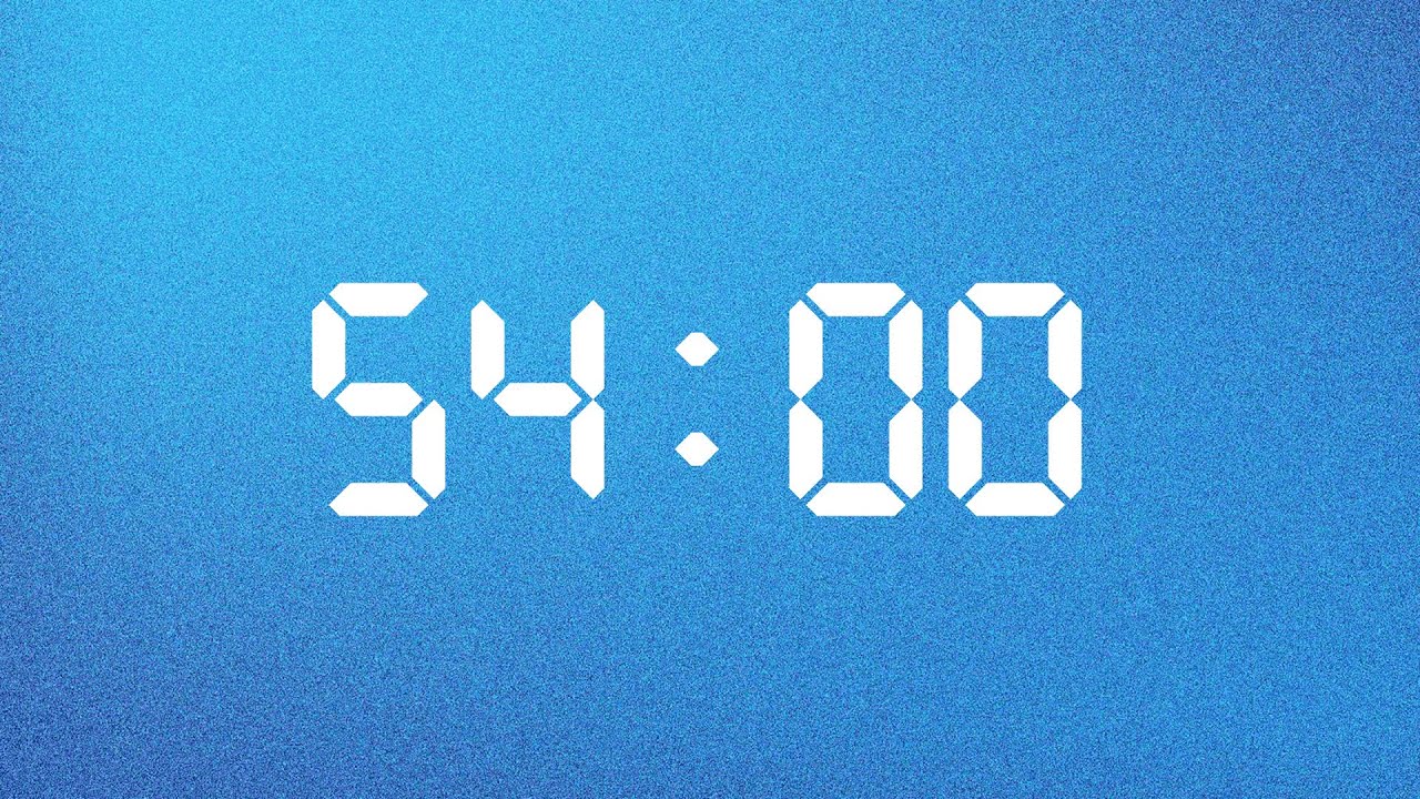 54 Minute Timer to Think Clearly. Create Boldly. Flow Forward | Aqua Blue Edition | NX