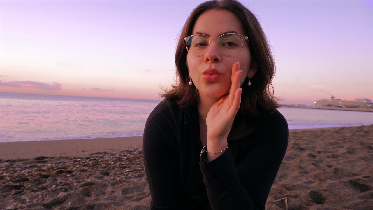 ASMR BERUHIGENDER Sonnenaufgang am Strand 💜☀️ Mouthsouns, Entspannen und Einschlafen