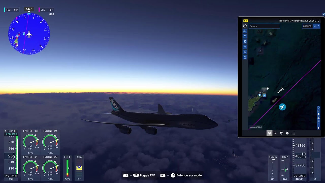 Microsoft flight simulation Online  Taiwan to Tokyo 4h an 50minutes  flight