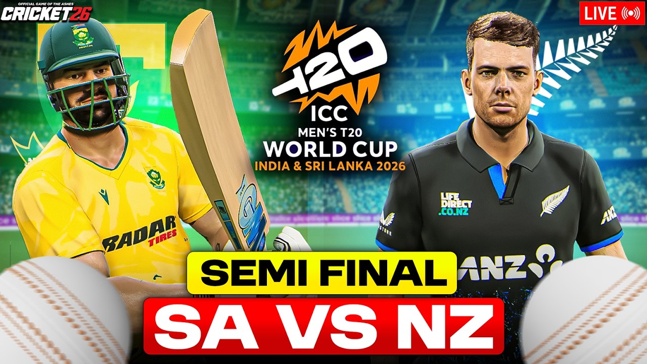South Africa🇿🇦 vs New Zealand🇳🇿 🔥T20 World Cup 2026 🏆 Semi Final Live | Cricket 26 Live | RtxVivek