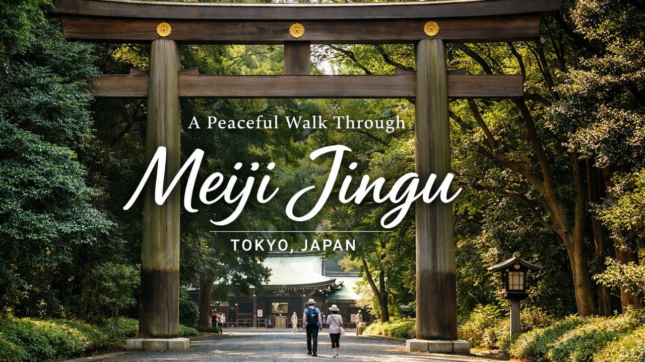 🇯🇵 Meiji Jingu Shrine Walk | Tokyo’s Peaceful Forest Escape