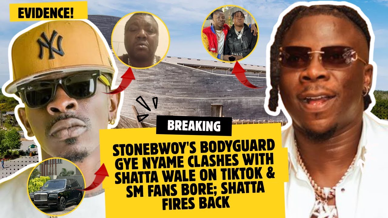 Shatta Wale CLA$HES With Stonebwoy's Bodyguard Gye Nyame On TikTok & SM Fans B0RE; Shatta F!re Back