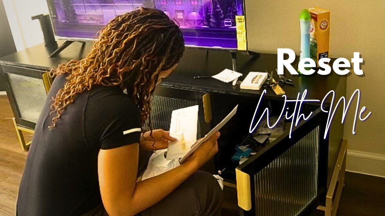 Kitchen & Living Room Reset | Cleaning, Decluttering & Organizing My Space