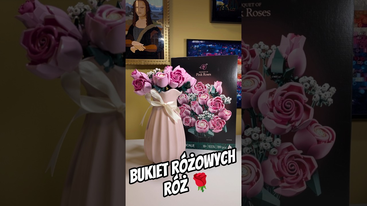 Bukiet r&oacute;żowych r&oacute;ż LEGO Botanical Collection 10374