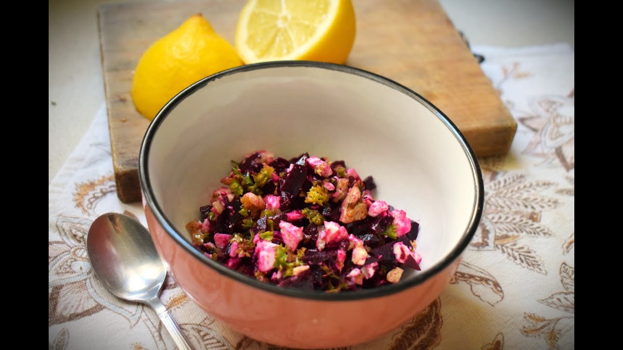 Beet Salad with Feta, Walnuts and Parsley