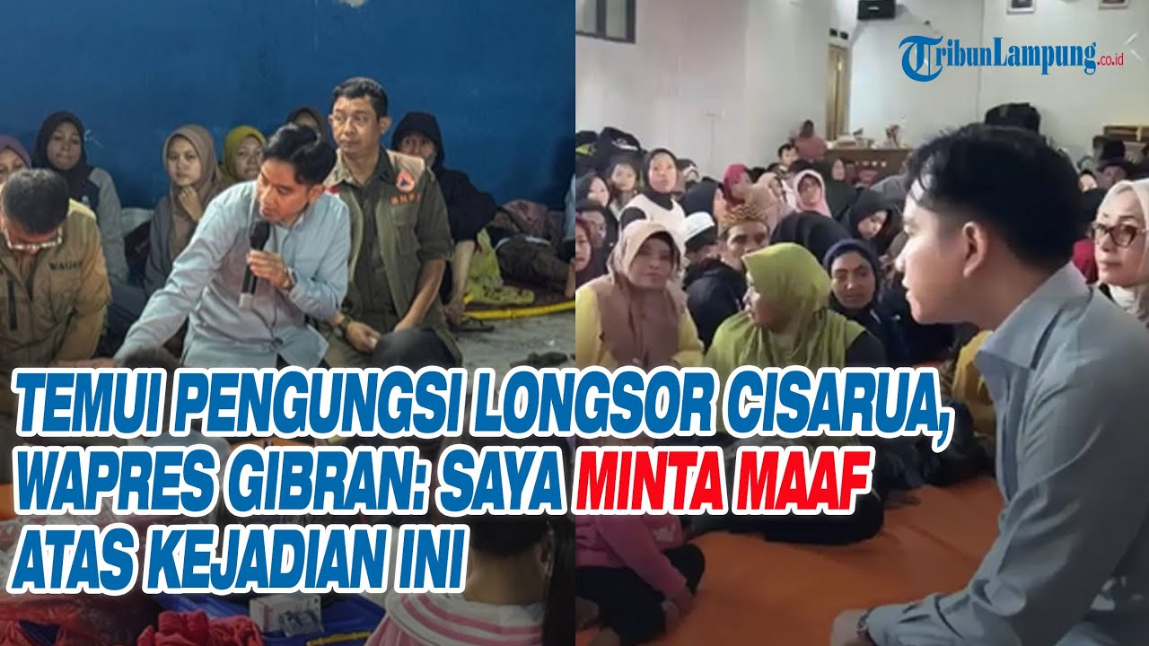 Temui Pengungsi Longsor Cisarua, Wapres Gibran: Saya Minta Maaf Atas Kejadian Ini