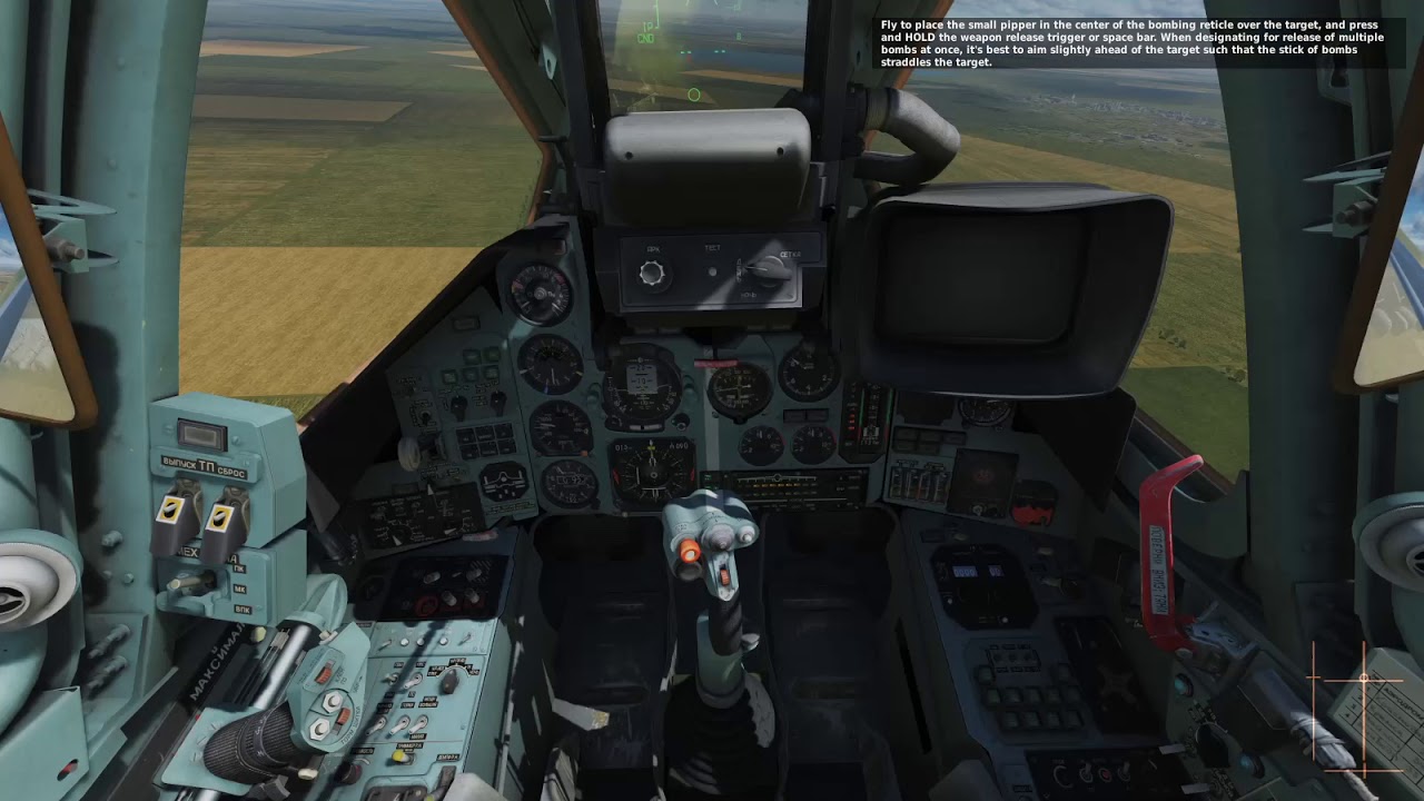 DCS World SU-25T CCRP Mode, Unguided Bombing.