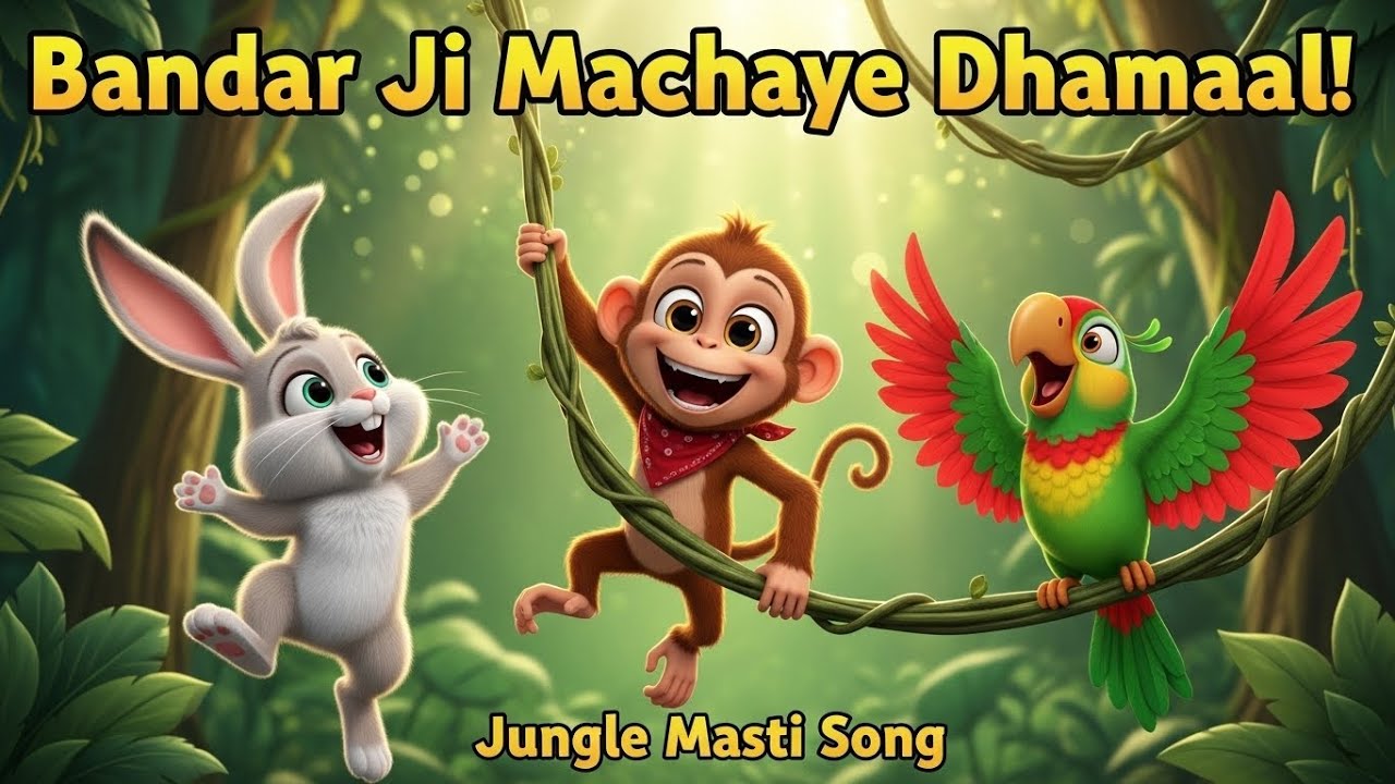 Bandar Ji Machaye Dhamaal 🐒💥 | Jungle Masti Song | Toon-Intrack