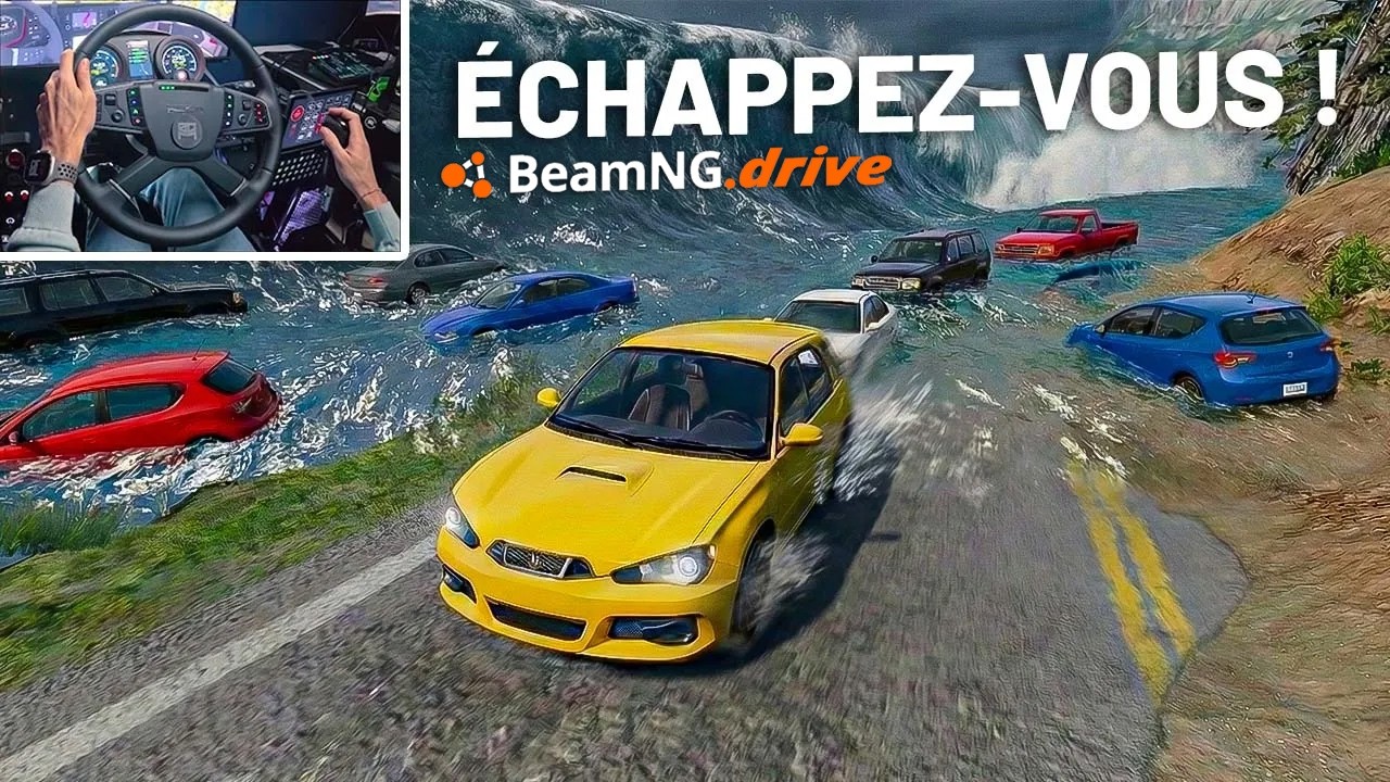 🚘 JE DOIS FUIR L’INONDATION! (VÉHICULES ALÉATOIRES) - BeamNG