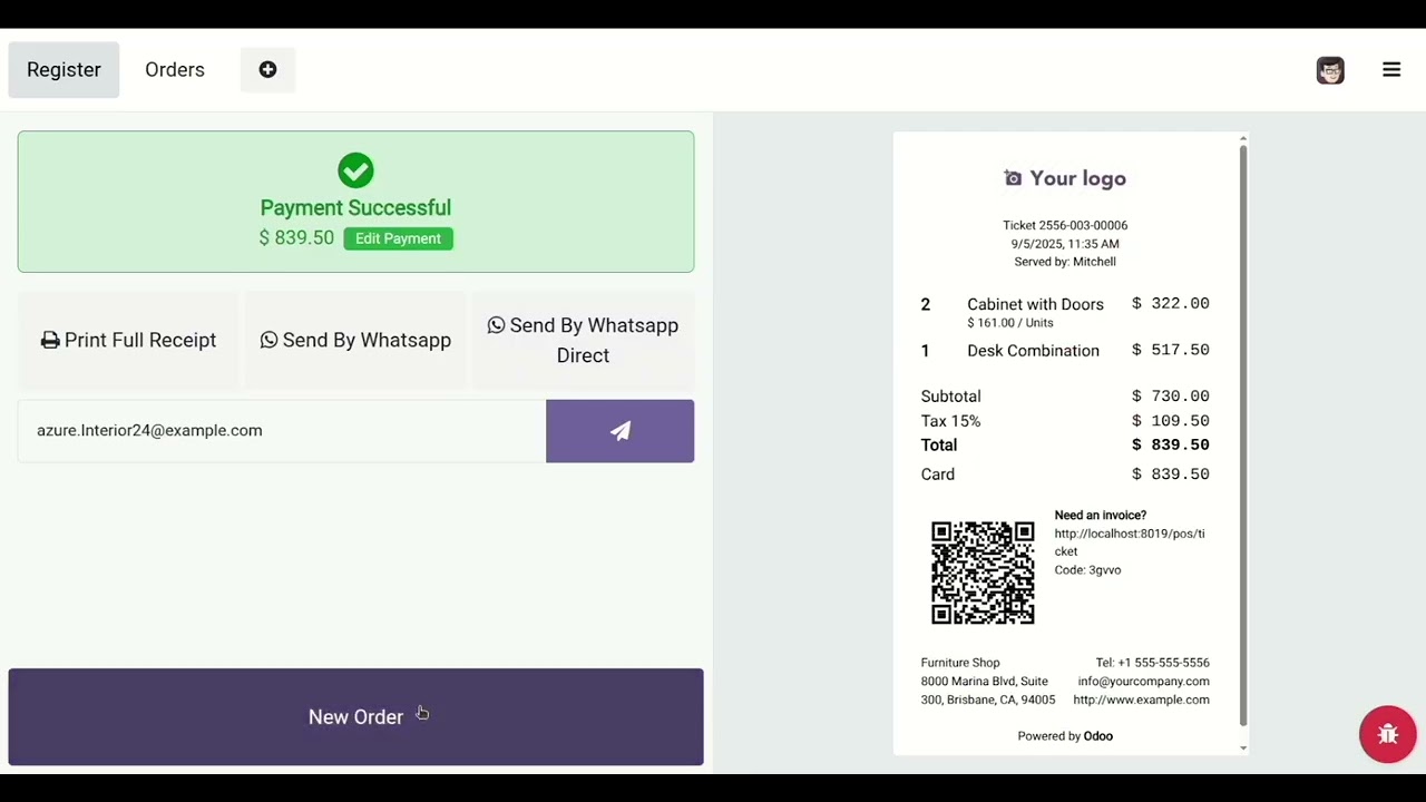POS WhatsApp Integration Odoo V19