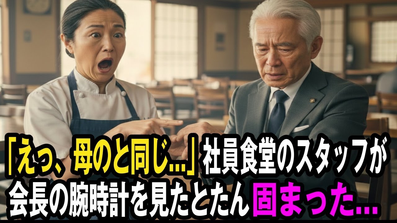 「えっ、母のと同じ...」社員食堂のスタッフが、会長の腕時計を見たとたん固まった