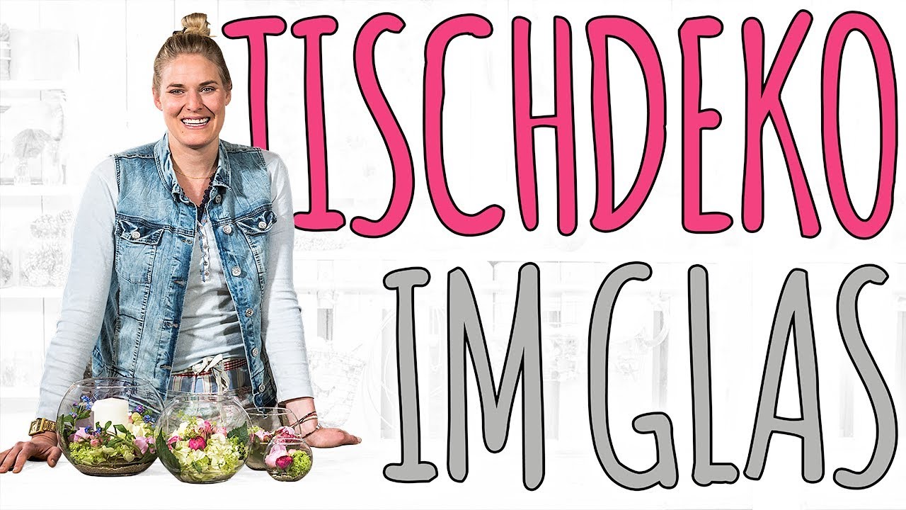 TISCHDEKO MIT BLUMEN GEFÜLLTEN GLÄSERN - DIY