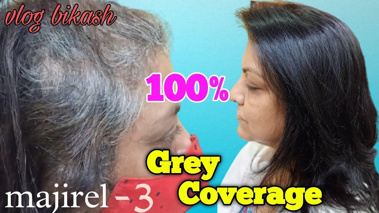 GREY/WHITE hair coverage/Majirel/L'oreal professional/ROOT'S tuchup/Full tutorial/@bikashhairstyles1130