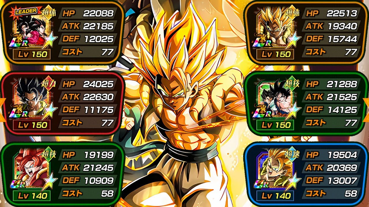 UPGRADED FULL GOGETA TEAM SHOWCASE! Dragon Ball Z Dokkan Battle