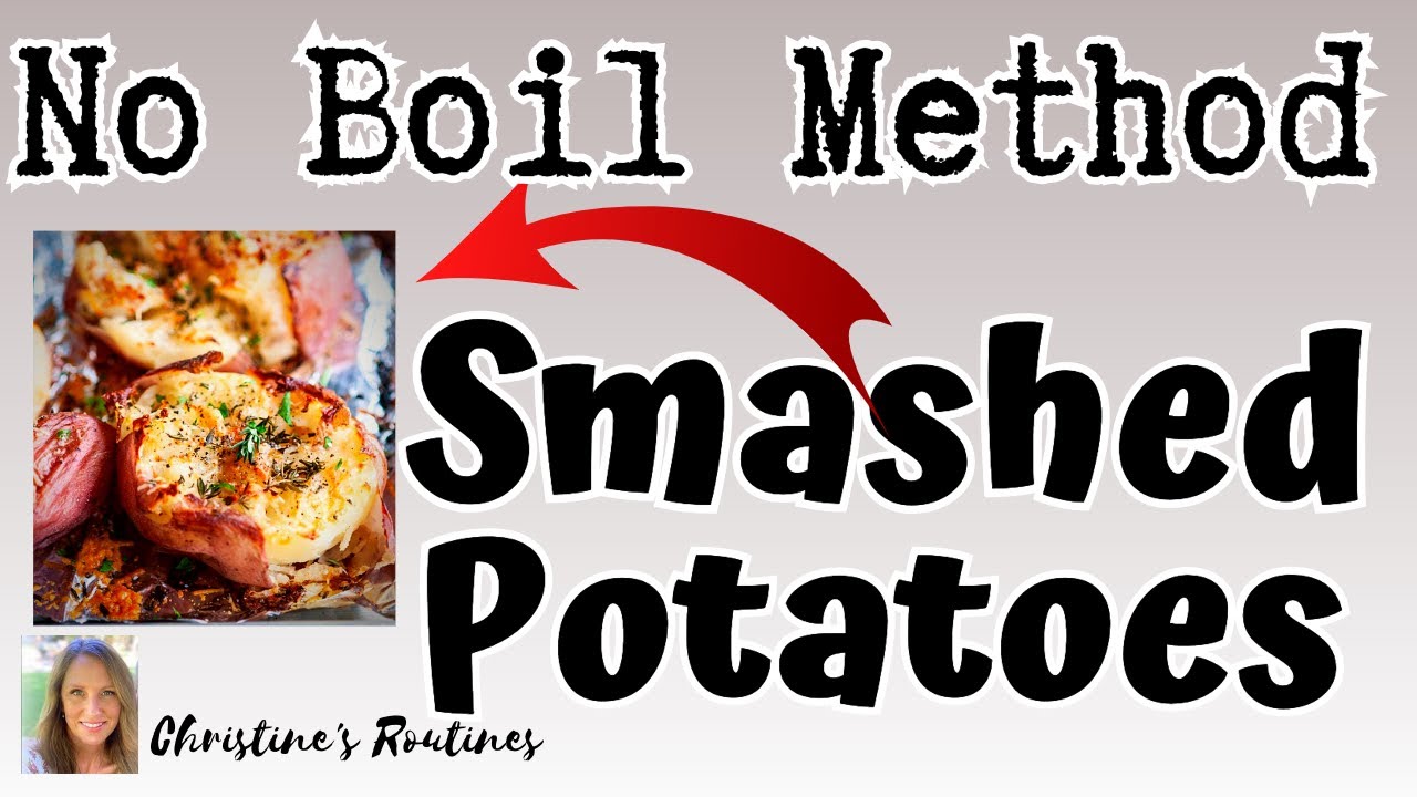 NO BOIL Smashed Potatoes   4 Ingredients Fast & Easy  #smashedpotatoes #potatorecipe