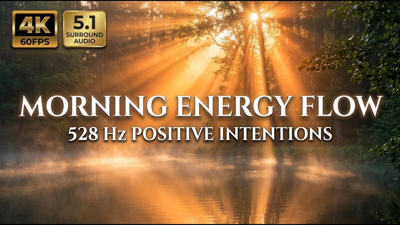 Morning Sunrays 528 Hz Positive Energy Flow for Focused Daily Intentions (4K 60FPS 5.1 Audio)