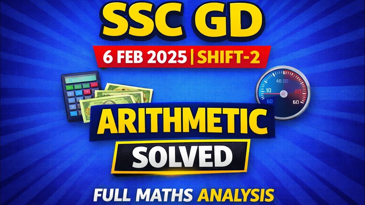🔥 SSC GD 6 Feb 2025 Shift-2 Maths | Arithmetic Previous Year Paper Solutions | Vinay Maths