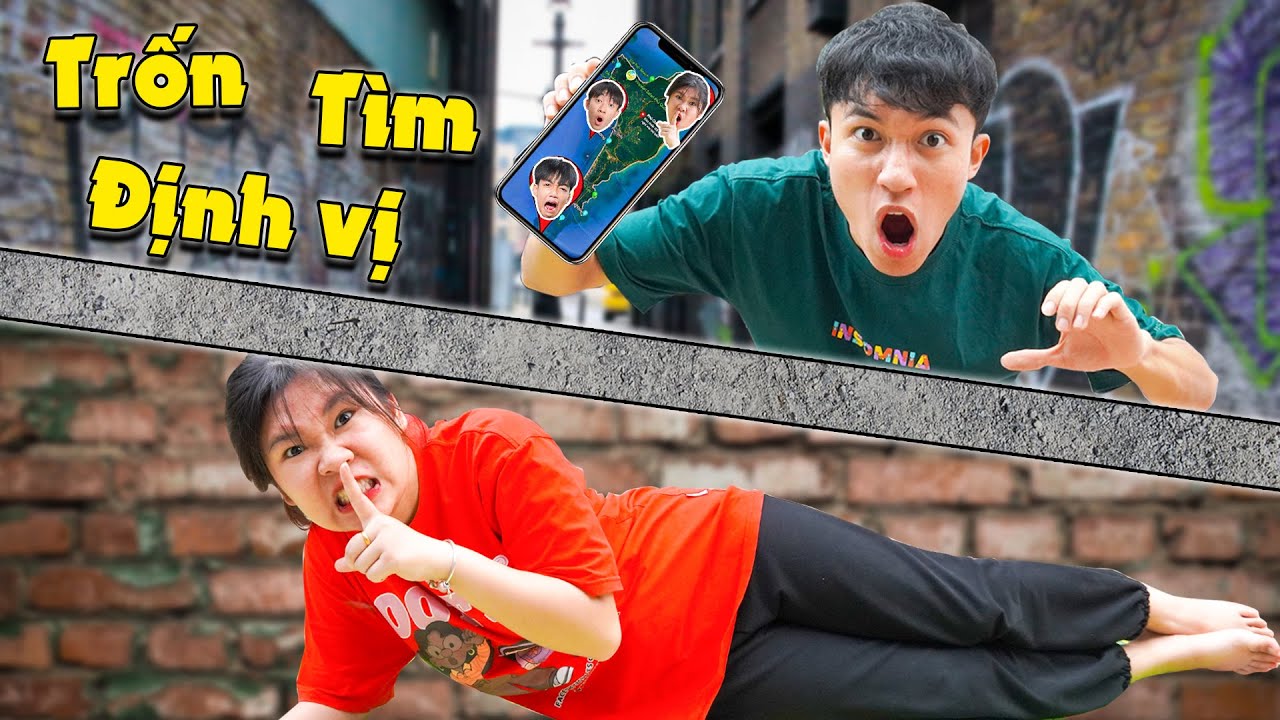 Thử Thách Trốn Tìm Đuổi Bắt Định Vị Bằng Xe Đạp | Anh Tóc Xoăn