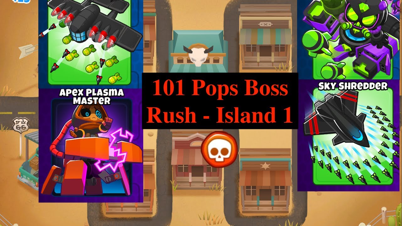 Boss Rush Island 1 | Pops 101 | Bloonarius | Middle of the Road | BTD6 Boss Tutorial