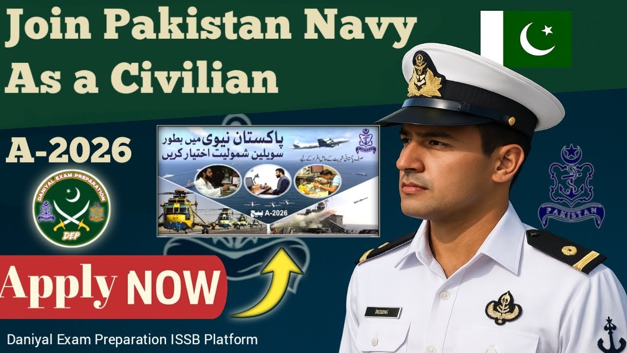 Join Pakistan Navy As s Civilian | Latest Navy Civilian Jobs 2025 | Civilian A-2026 | How to Apply