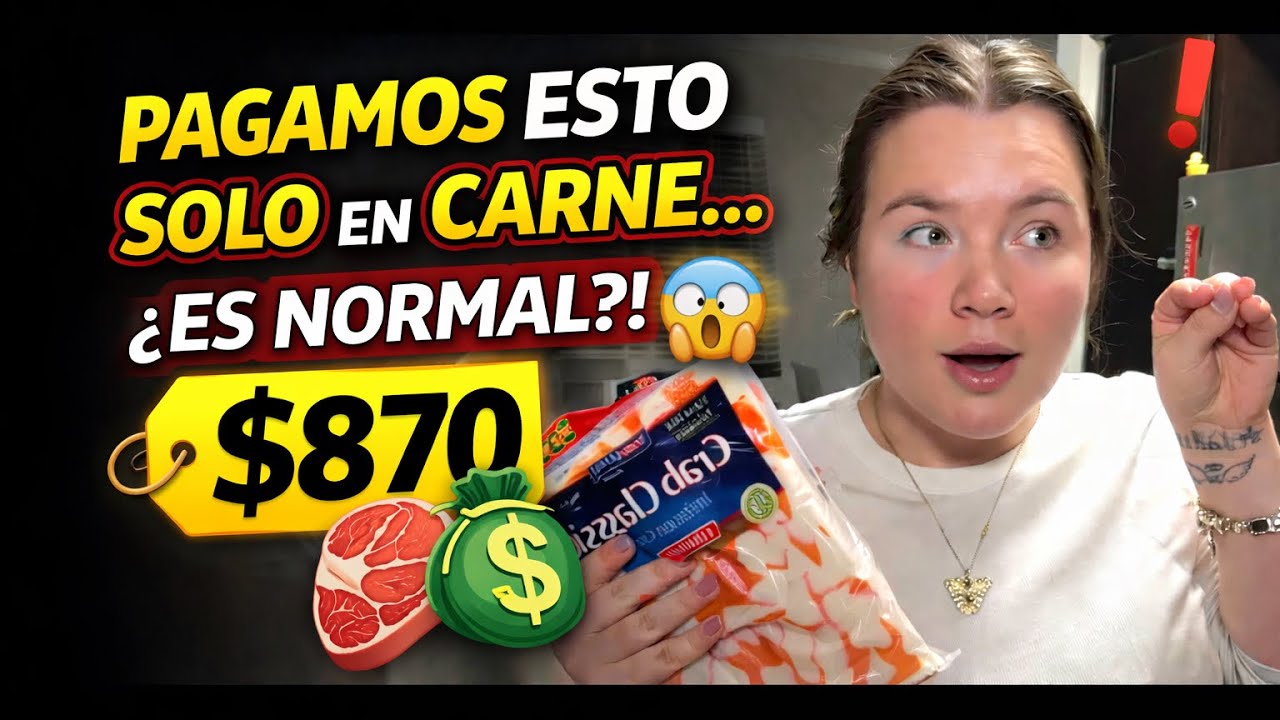 Esto PAGAMOS SOLO en CARNE al mes en Estados Unidos 😱💸 NO LO PUEDO CREER 😱