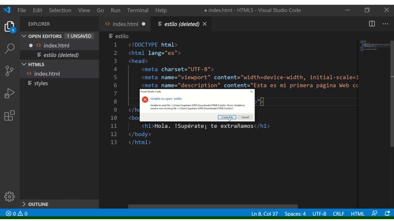 5.- Etiqueta link y vincular el html  con un archivo .css