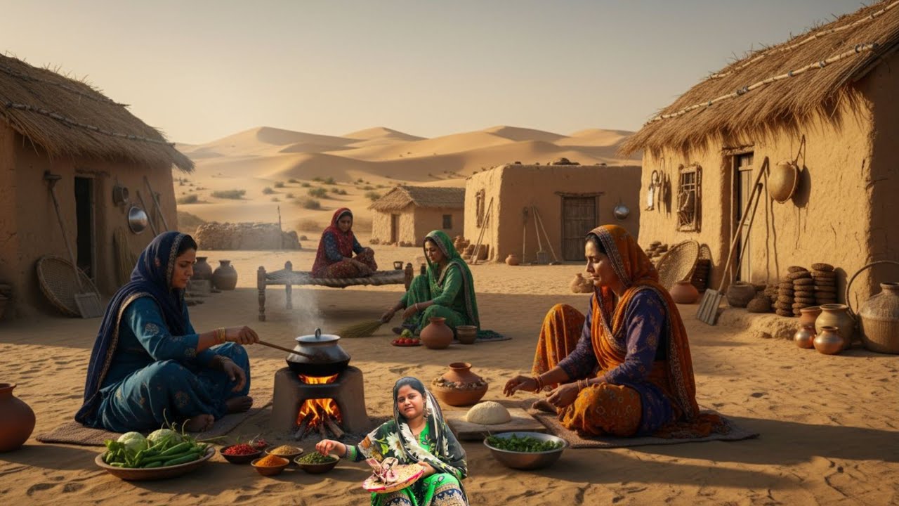 Ancient Desert Woman Cooking Routine | Traditional Desert Food | Village Life Pakistan