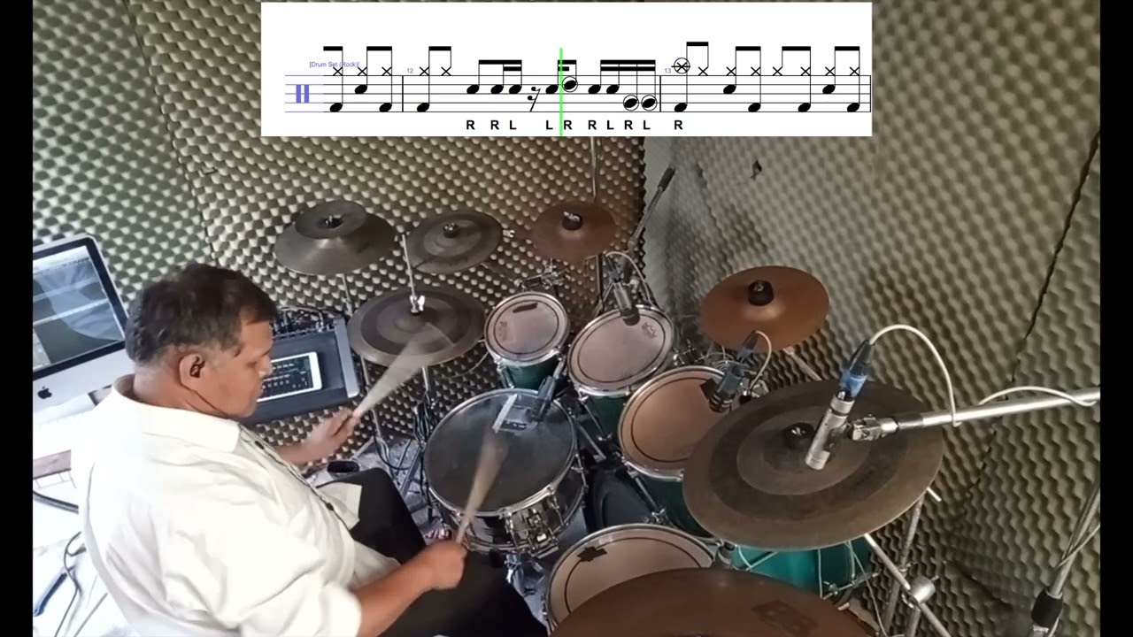 DRUM FILLS AND PATTERNS ROCK POP USES HIT HATS OPEN
