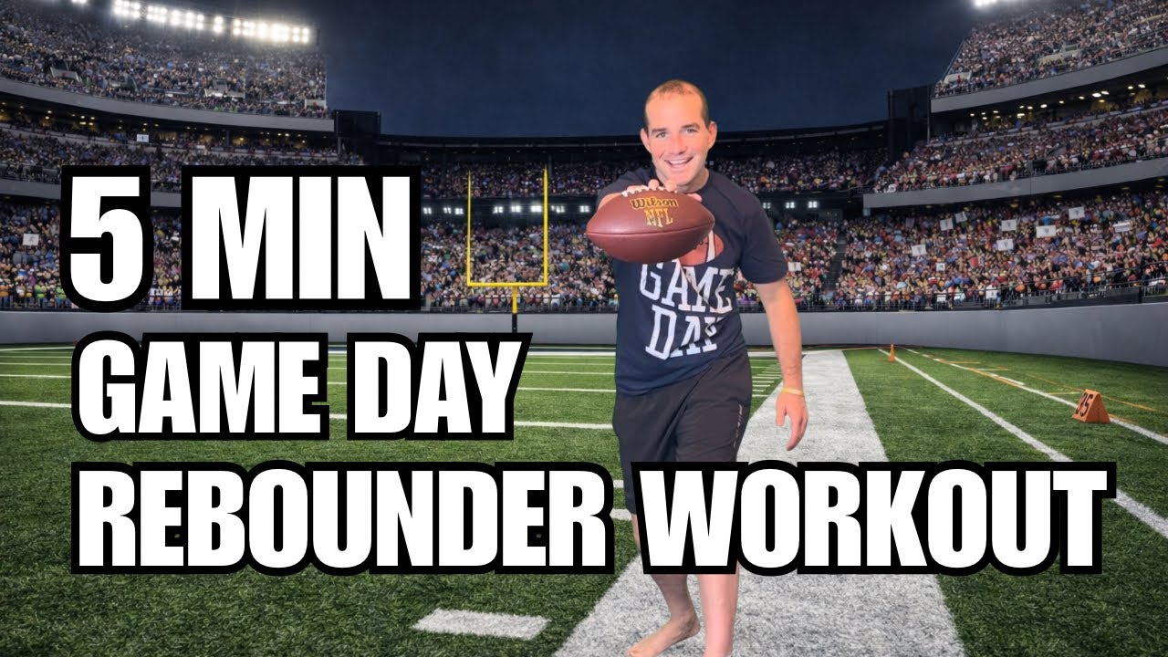 5-Minute Beginner Rebounder Workout 🏈 | Fun Low Impact Cardio (Game Day Theme)