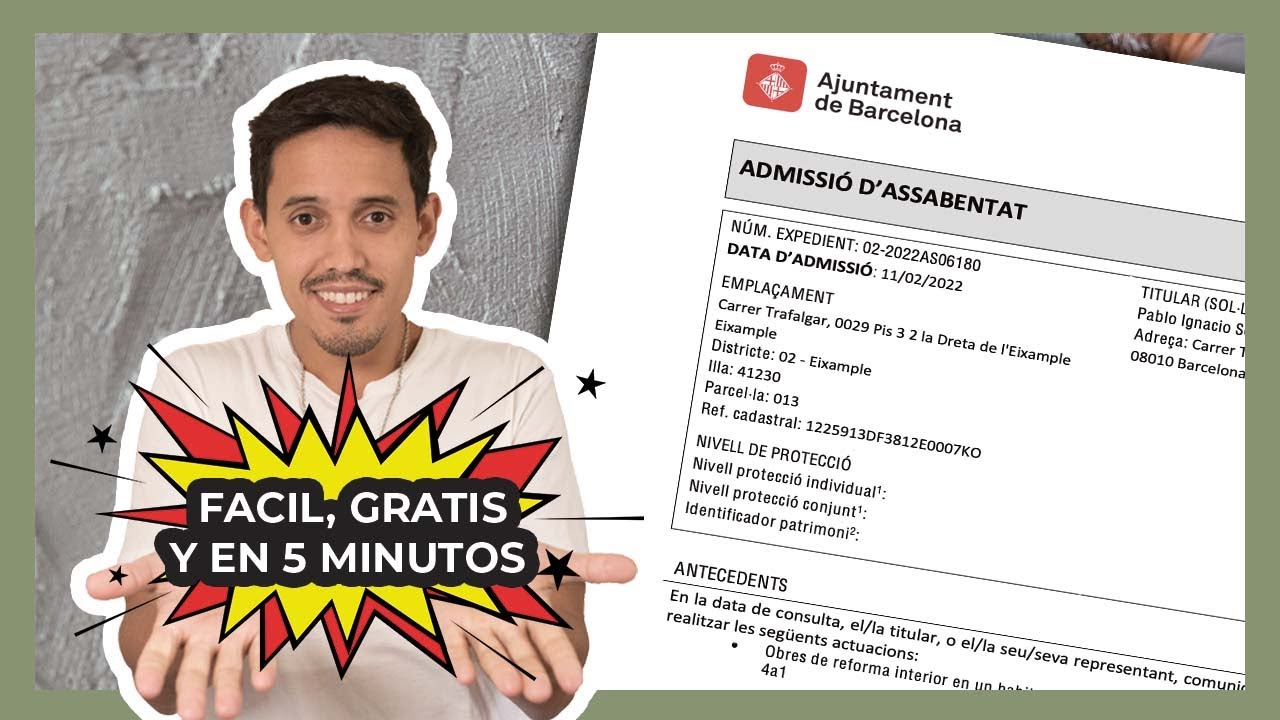 ▶︎ ASSABENTAT d'Obres Ajuntament Barcelona 📍 | Guía paso a paso para tramitarlo ✅ ¡GRATIS Y ONLINE !