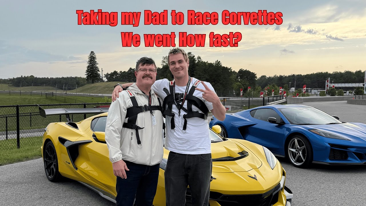 Taking my Dad to race Corvettes on a DECOMMISSIONED F1 TRACK - Stingray, E-Ray, Z06