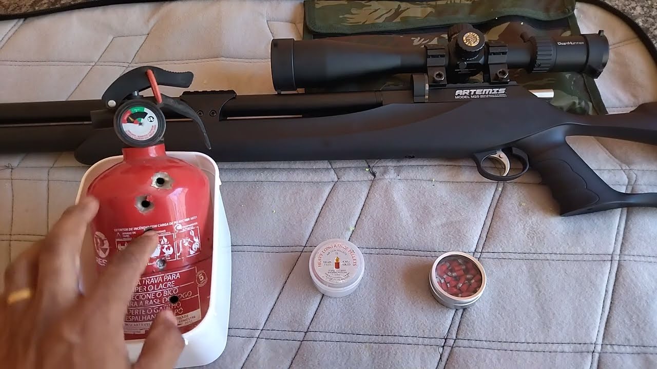 M25 5.5 no teste do extintor