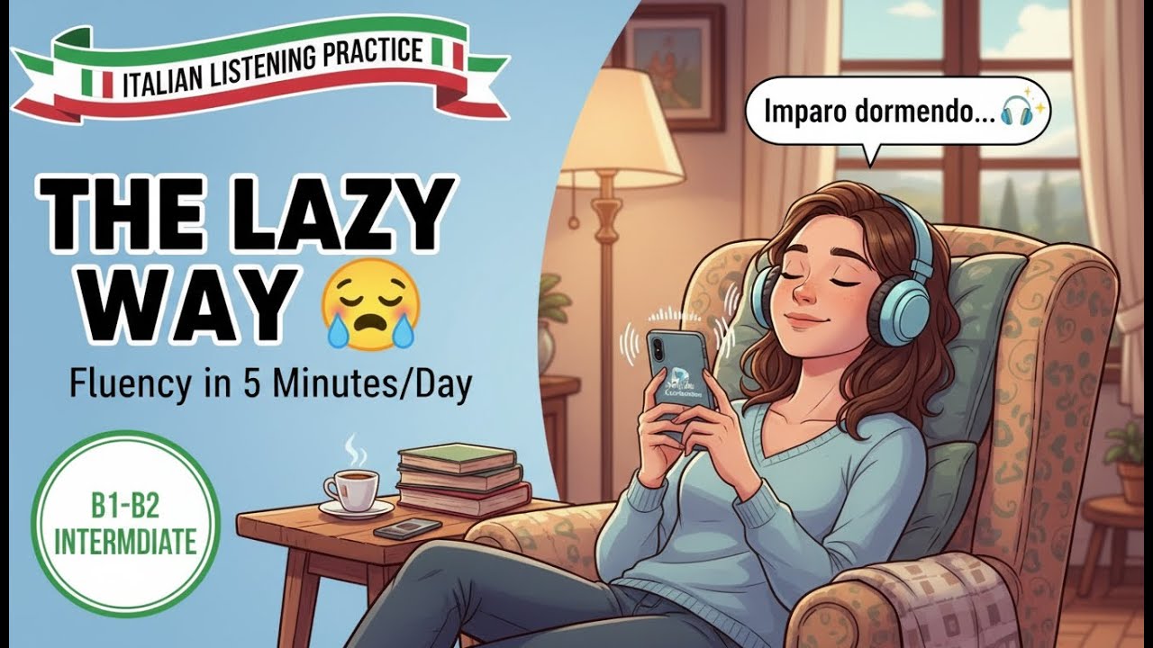 The 'Lazy' Way to Learn Italian 🇮🇹 | 5 Minutes is Enough (B1-B2)