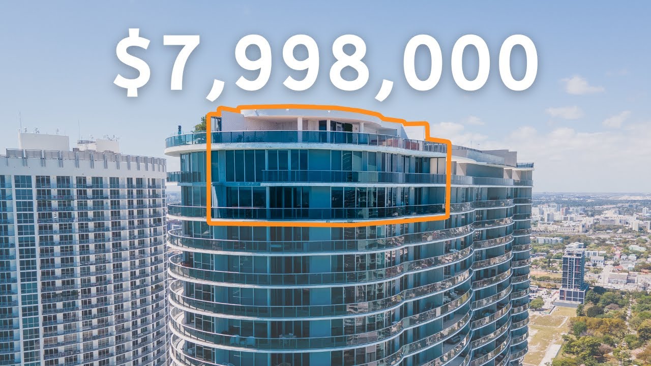 $7,998,000 Luxury 3 Story Miami Penthouse with MASSIVE ROOFTOP TERRACE & Jacuzzi Pool in Edgewater