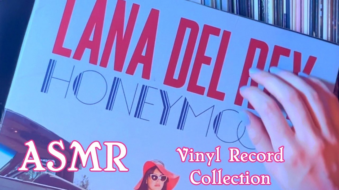 ASMR Talking Through My Vinyl Record Collection (Tapping, relaxing sounds & whisper)