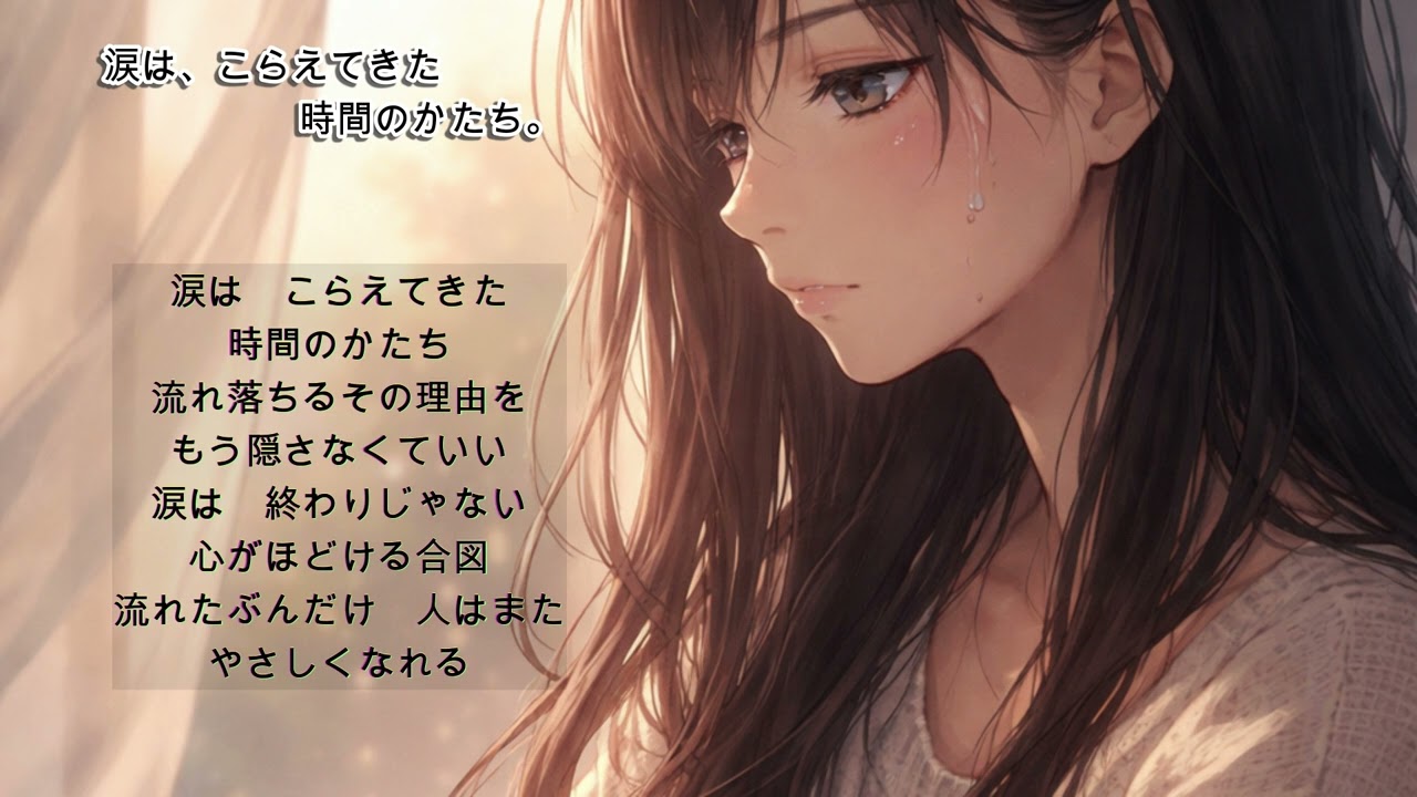涙は、こらえてきた　時間のかたち。