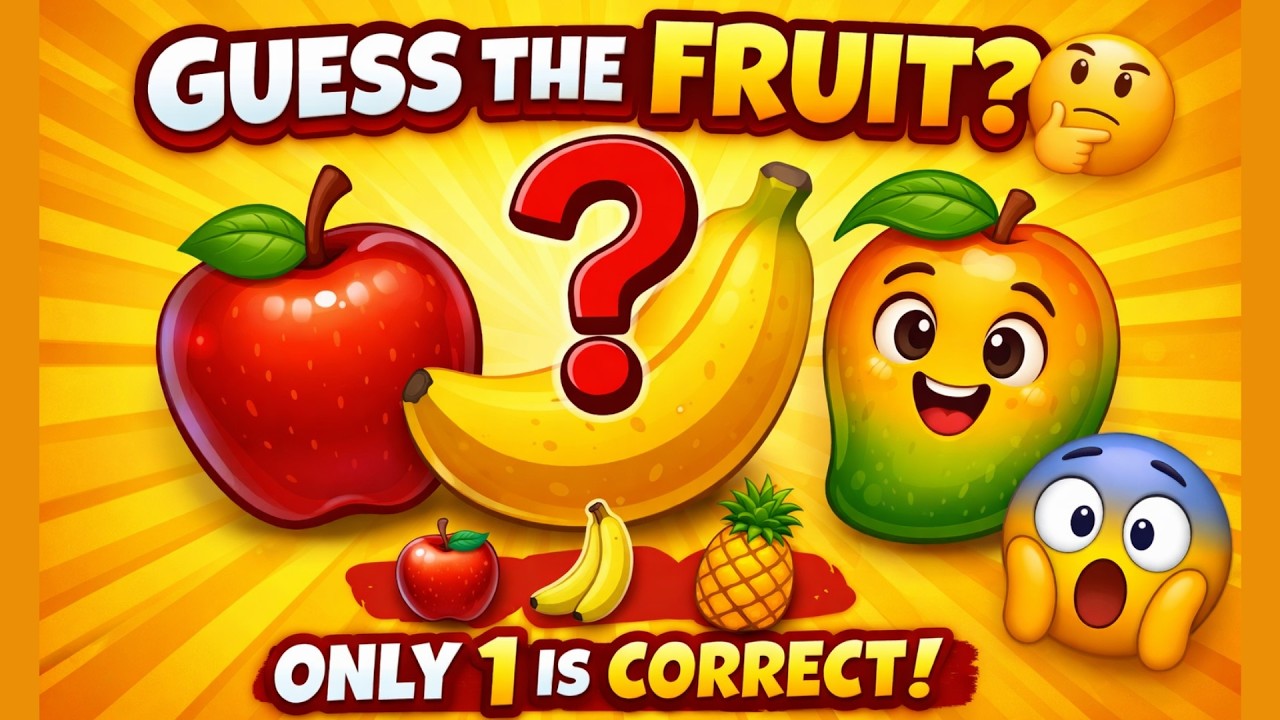 Fruit Guessing Game for Kids 🍇 | Learn Fruit Names in English | Fun Challenge