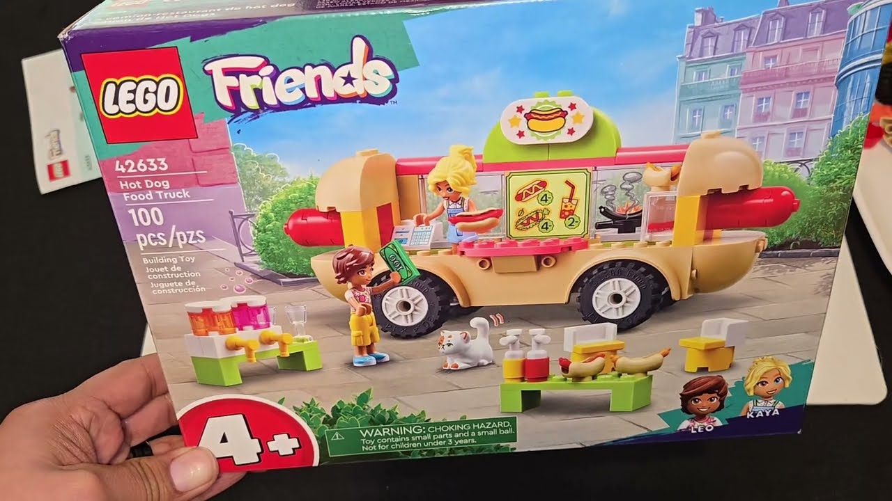 BONUS UPLOAD My daughter's YouTube review debut Lego Friends-Hot Dog Food Truck-42633-Build & Review
