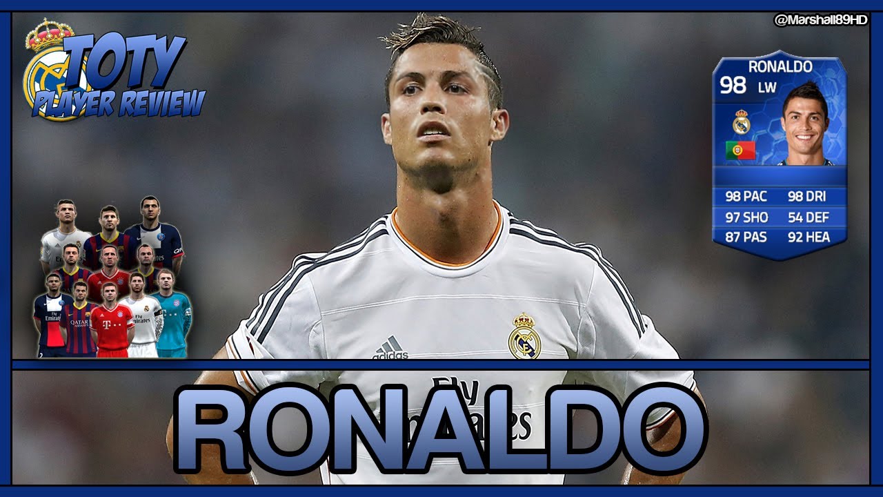 FIFA 14 UT - Cristiano Ronaldo TOTY Player Review || 98 Team of the Year Ultimate Team (Blue Card)