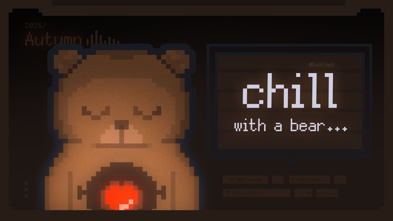 🐻 Pixel Bear LoFi BGM | Chill Warm Background Music for Study/Sleep/Relax | No AI