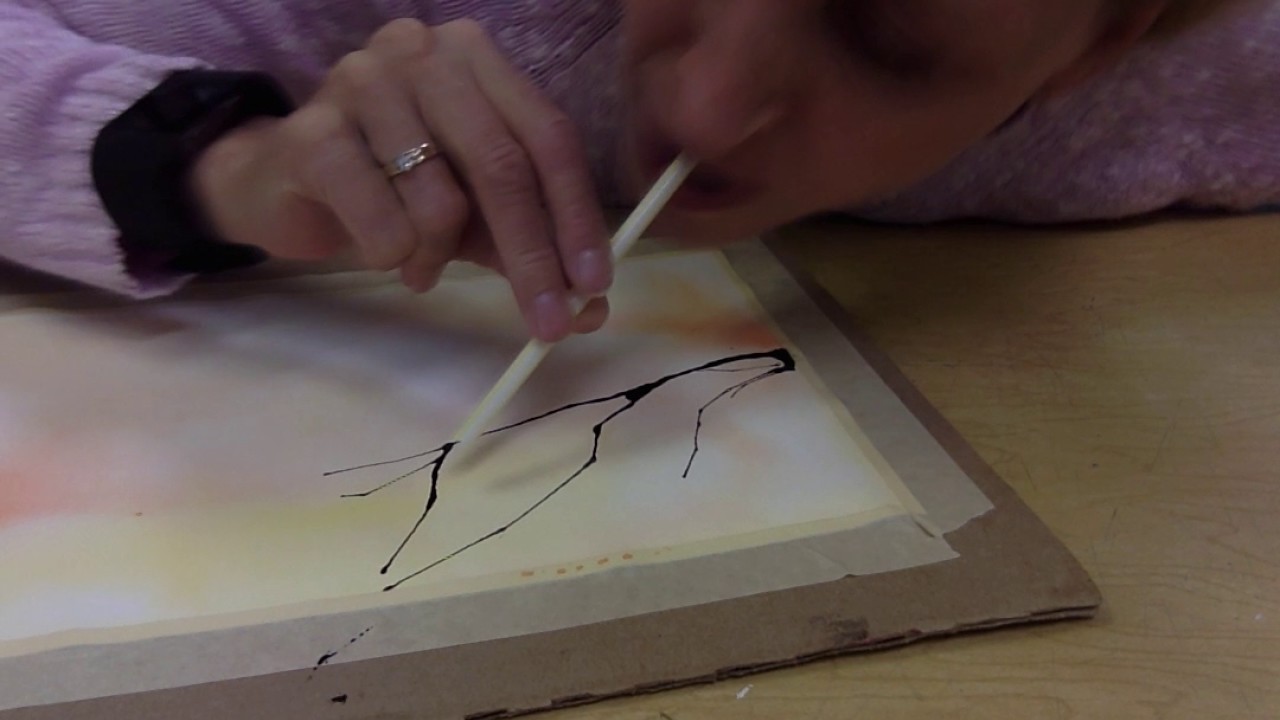 Skill of the week   straw blowing watercolor