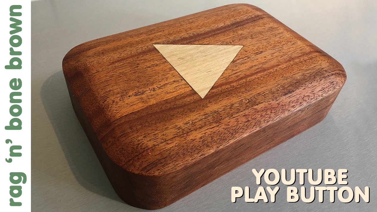 Wooden YouTube Play Button - Mahogany and Poplar