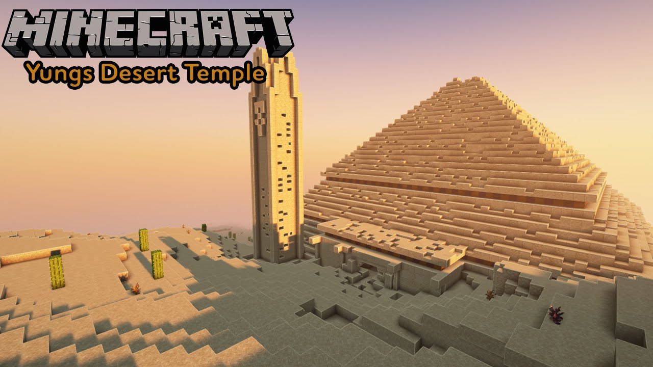 Minecraft Yungs Desert Temple Exploration with Rethinking Voxels Shaders (No Commentary)