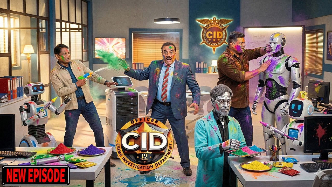 सालुंखे ने ऑफिस में खुद के बनाए हुए रोबोट्स के साथ होली खेली | CID | सी.आई.डी. | Latest Episode